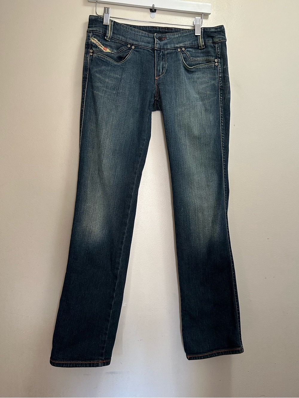 Diesel Industry Vintage Women’s Blaney Low-Rise Straight Leg Dark Blue Size 29